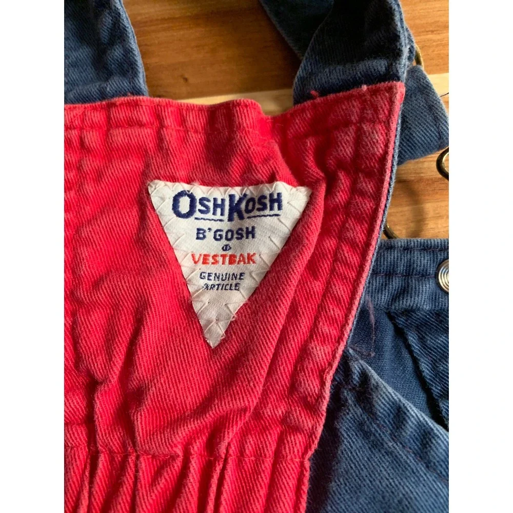 OshKosh Bgosh Vintage Overalls Kids 3T Nautical Club Commodore Retro Y2K 90s